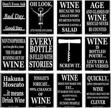 12 Funny Wine Bottle Labels -Party Favors For Adults 5 Inch X 4 Inch