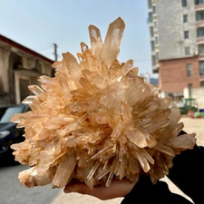 26LB natural white crystal cluster point mineral specimen Chakras Healing
