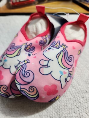 Kids Size 10C (26) Red Unicorn Slip On Easy Care Water Shoes