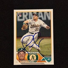 CONNER CAPEL Signed Autograph 2023 Topps Series 2 Two Card OAK Athletics RC #418