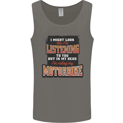 Mein Kopf I'M Riding My Motorrad Biker Herren Tanktop - Bild 1 von 4
