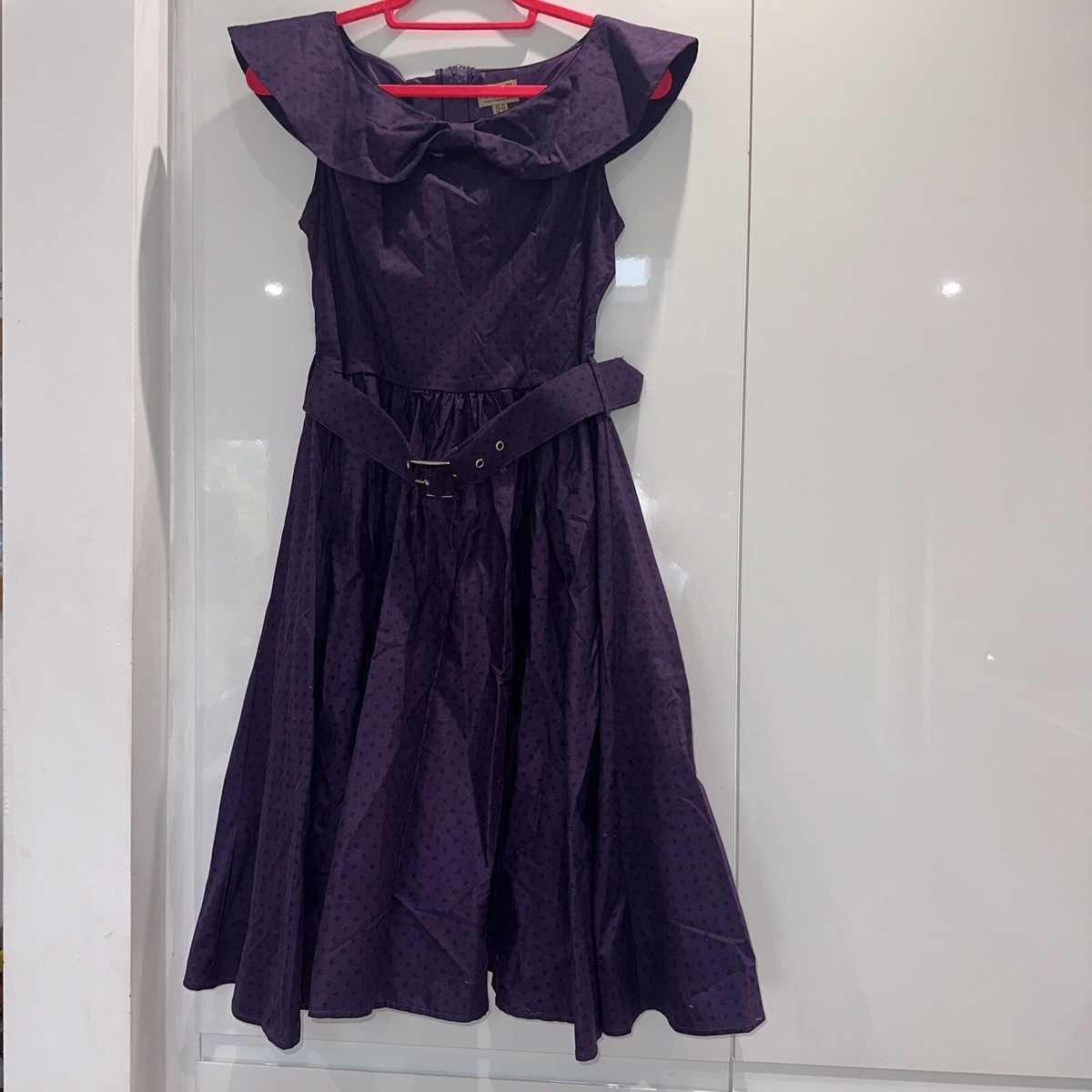 lindy bop purple dress Lindy Bop | Dresses | Lindy Bop Pin Up Satin Bow Swing Dress