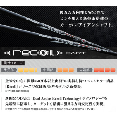 UST Mamiya Recoil Dart HDC 80 A Flex .355 Taper Tip 7 Shafts