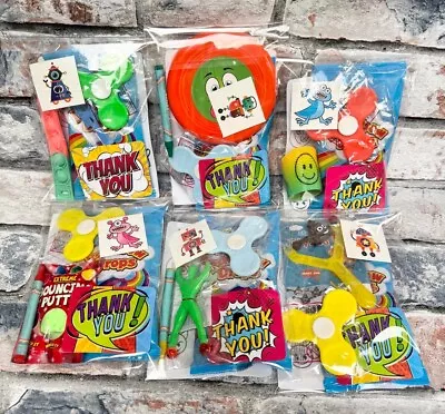 Unisex pre filled party bags, boys, girls .toys sweets.minimum order 6 bags