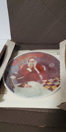 Norman Rockwell Hirsch Weihnachtsmann Teller Echtheitszertifikat OVP - Bild 2 von 23
