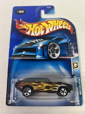 Hot Wheels WASTELANDERS Ford Mustang Mach 1 #10/10 Black Flames 5 Spoke Wheels