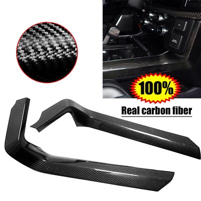 Carbon Console Side Panel Trims For Ford F150 XLT Lariat Raptor 2021-2024