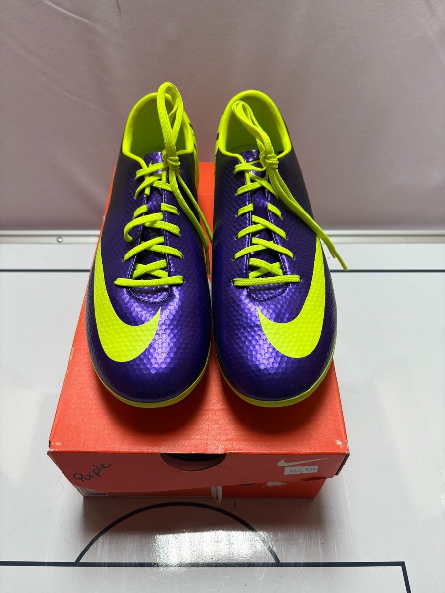 Nike JR Mercurial Vapor IX FG COlorway Purple/Neo Yellow Size 6Y