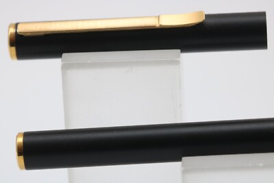 Vintage (c1970) Aurora Hastil Matt Black Kugelschreiber, GT
