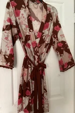 Studio Donatella Flowers Intimates Sleepwear Dress Wrap Robe Size L/XL