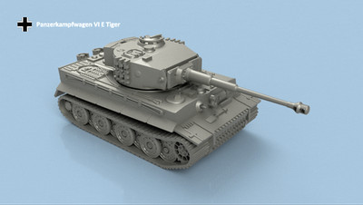 L'Arsenal Models 1/700 PZKPFW VI E TIGER (5) 3D Printed Set
