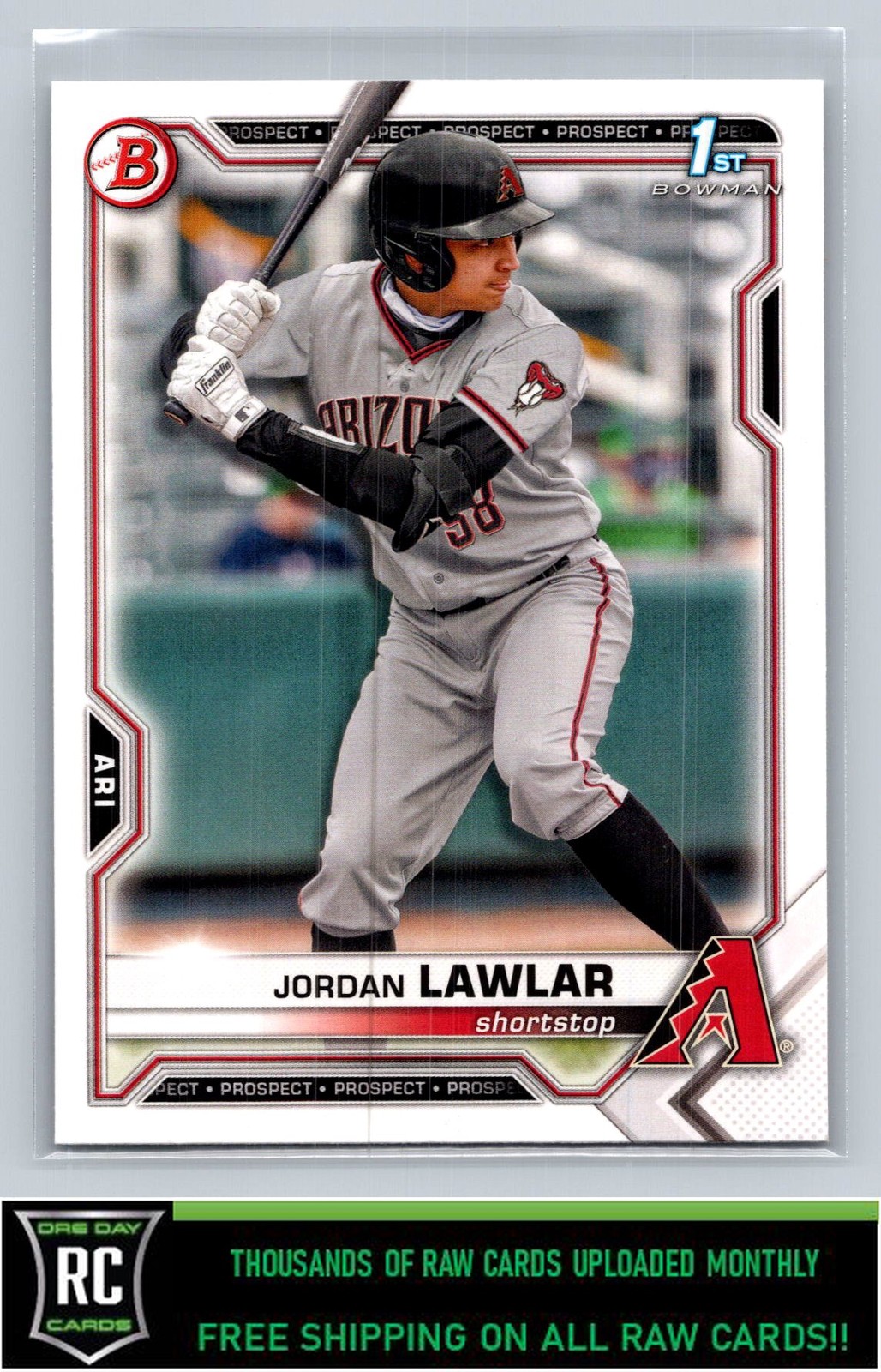 2021 Bowman Draft Jordan Lawlar #BD-194 Arizona Diamondbacks