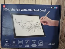 Led Light Pad With Attached Cord A4-6ac- WHITE NEW IN BOX