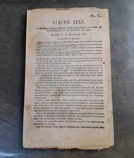 1869 Liquor Sins No. 71. Church Of Claverack,...