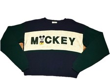 Mickey And Co VTG 90s Size Small Mickey Mouse Knit Pullover Sweater Made In USA