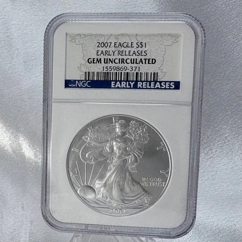 2007 Silver American Eagle $1 Early Releases NGC Gem Uncirculated [H9]