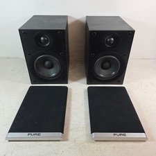 Pure 101KN Hi-Fi Stereo Bookshelf 2-Way Loud speakers 40w Tested and Working