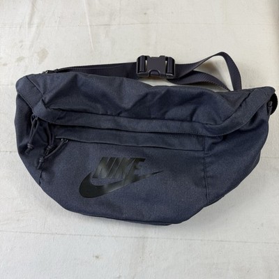 Nike Large Fanny Pack Hip Waist Belt Bag Crossbody Purse Swoosh Blue oversize