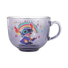 Disney Lilo Stitch "Living The Dream" Glass Mug Holds 16 Ounces