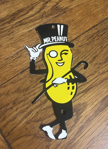 VERY NICE MR PEANUT PORCELAIN SIGN GREAT DECOR PIECE