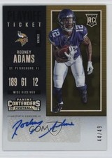 2017 Panini Contenders Rookie Playoff Ticket 44/49 Rodney Adams #167 Auto 1ss3
