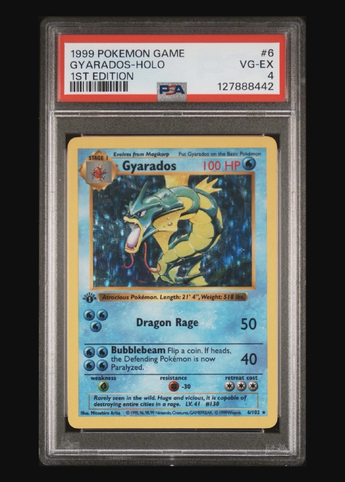 original gyarados pokemon card value - - 6/102 - Holo Rare Stage 1 Form GYARADOS POKEMON CARD 1995 HOLO