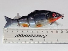 Sea Saltwater Coarse Freshwater Fishing Lure Swimbait Silver Black 12cm