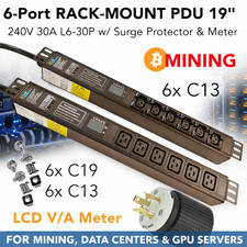 7500W PDU 240V 30A L6-30P C13 C19 Mining For Antminer BTC Data Center GPU Server
