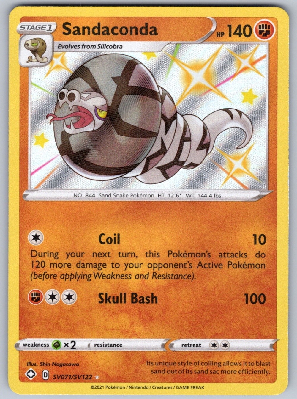 Sandaconda SV071/SV122 (NM) - Shining Fates: Shiny Vault - Pokemon TCG