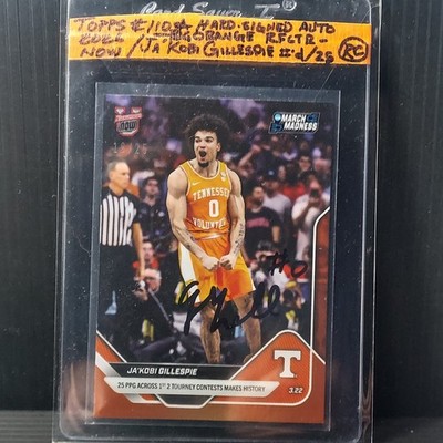 '26 Topps Now Ja'Kobi Gillespie Orange RC/ H.S. Auto/25 
