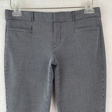 Banana Republic Sloan Fit Houndstooth Ankle Pants Navy White Size 2 Work Trouser