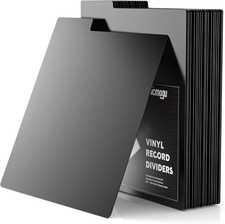 20PCS Vinyl Record Dividers, Heavy Duty 12" LP Record Thickness 0.5mm Black