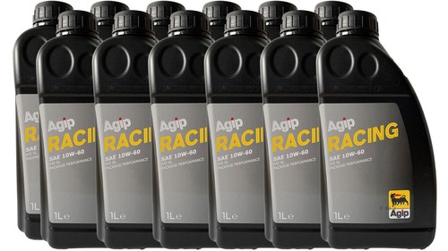 Agip Racing 10W-60 12x 1 Litre BMW M Alfa Romeo Engine Oil ...