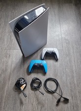 Sony PlayStation 5 Digital Edition (1TB) - White - 2 Controllers + Wires 