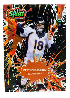 2025 Wild Card Splat PEYTON MANNING TRIPLE JERSEY MATCH 18/18 EBAY 1/1