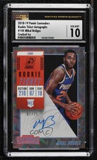 2018-19 Contenders Rookie Cracked Ice Ticket 7/25 Mikal Bridges CSG 10 Auto hh9