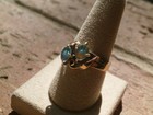 Vintage 9kt Yellow Gold  Double Opal Doublette? Great Fire Stones Size 9.5 — photo 5