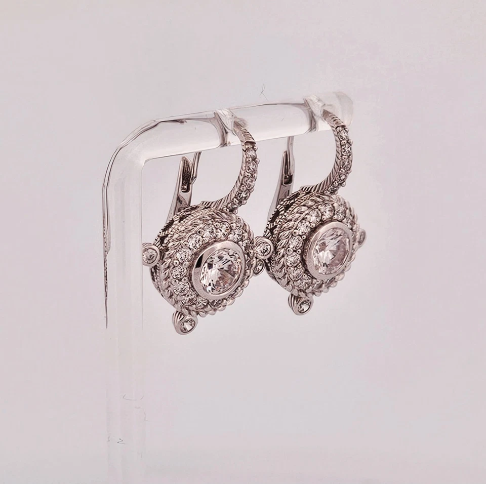 Pendientes Judith Ripka plata de ley circonita Foto 4 de 4