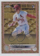 2022 Topps Gilded Collection Etch Rose Gold Refractor /25 Juan Yepez Auto 0t2