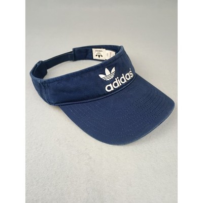 Adidas Originals Trefoil Visor Navy Blue Embroidered Adjustable Hat C118