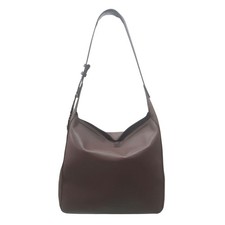 Borsa donna a spalla Cafè Noir Marrone Sacca monospalla grande con zip Lettering