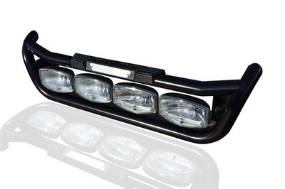 Grill Light Bar C + Jumbo Spots + Step Pad + LEDs passend für Volvo FM4 13-21 SCHWARZ