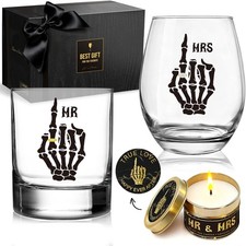 Ring Finger Wine Glass Gift Set for Couples, Skeleton finger wine  Whiskey glas