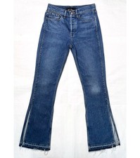 【EUC】3x1 Mimi Cuttrell ✤The Kettle Slit Flare Denim Jeans 🇺🇸USA Made Fit 27x31