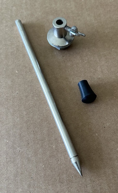 Vintage 60's Ludwig Bass Kick Drum Disappearing Spur Leg & Bracket Club Date