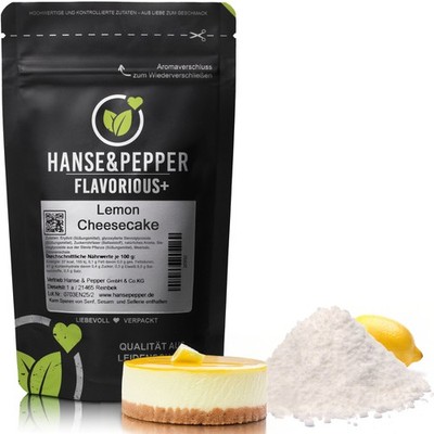 100g Flavorious+ Lemon Cheesecake Geschmackspulver - gesüßt mit Erythrit&Stevia