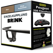 Starre Anhängerkupplung für PEUGEOT 208 Fliessheck 03.2012-08.2019 Brink NEU