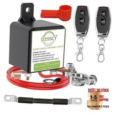 Remote Battery Disconnect Switch 12v, 250A, 250A with Long Negative Wire