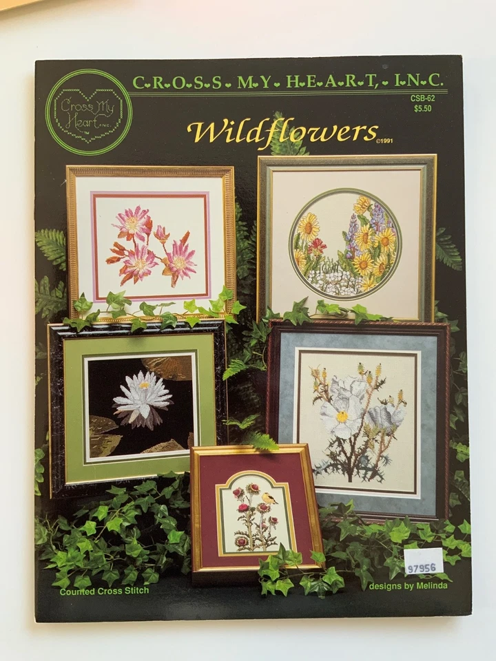 Lot Of 8 Cross Stitch Leisure Arts Cross My Heart Patterns Flowers, Birds, Dress - Image 4 of 4