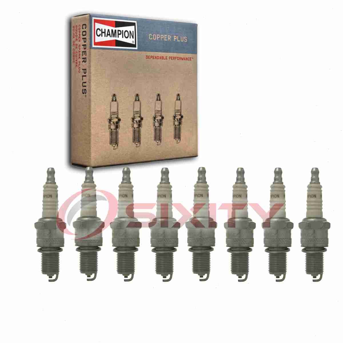 8 pc Champion Copper Plus Spark Plugs for 1957-1972 Dodge Coronet 5.3L 5.6L bp